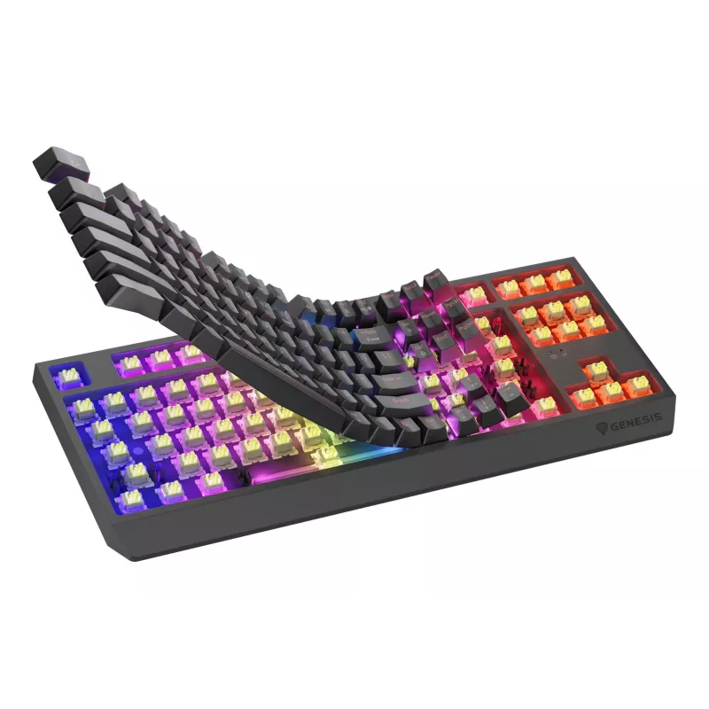 GENESIS Thor 230 TKL klaviatūra žaidimams USB + RF belaidė + Bluetooth QWERTY JAV anglų juoda