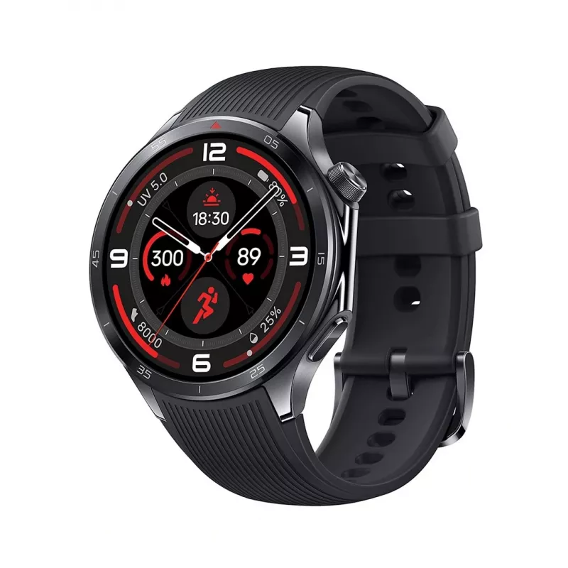 ONEPLUS Watch 3 Obsidian Titanium – išmanusis laikrodis, 46 mm nerūdijančio plieno korpusas, AMOLED 1,5 colio, GPS, IP68, 5 ATM, Snapdragon W5, baterija iki 16 dienų