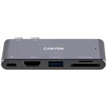 CANYON DS-5 5in1 Thunderbolt 3 4K Space Grey – daugiafunkcis USB-C stotelė