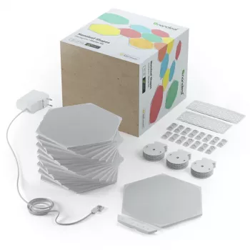 LED šešiakampiai skydeliai Nanoleaf NL42-6002HX-15PK, RGB, 15 vnt., maitinimas iš tinklo