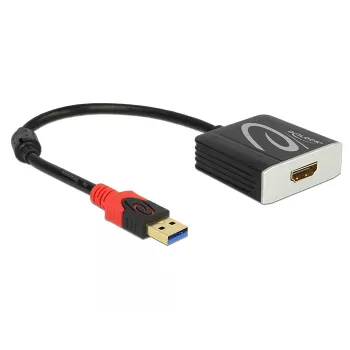 Vaizdo kabelio adapteris DeLOCK 62736 USB Type-A į HDMI 0,2 m Juoda