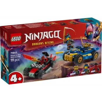 LEGO NINJAGO Statybiniai blokeliai 71840 Lenktynių dvikova Rogue prieš Drix