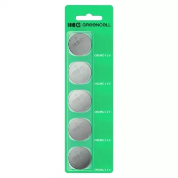 Green Cell CR2450 3V ličio monetinė baterija, 5 vnt. pakuotė