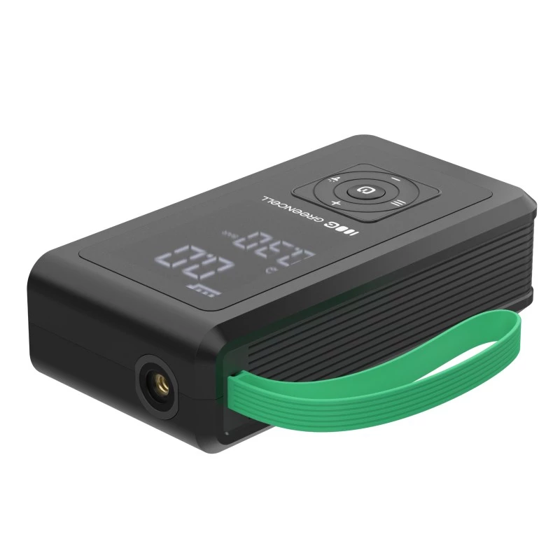 Power bank Green Cell CJSGC03 8000 mAh Li‑Ion, OLED ekranas, USB‑C ir USB‑A, 500 mA išėjimas, įmontuotas žibintuvėlis