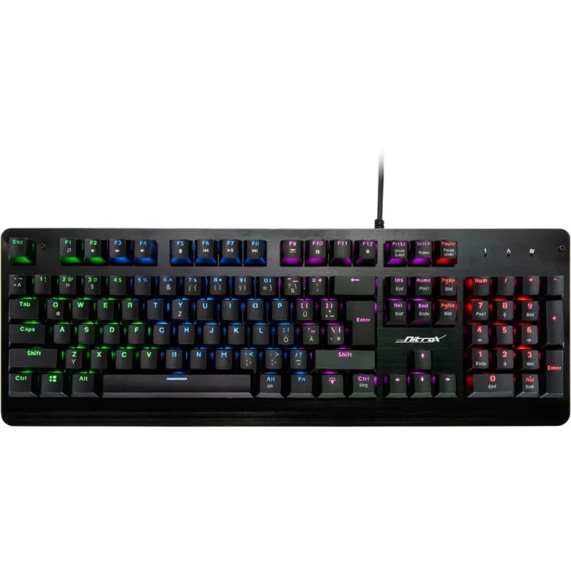Klaviatūra Inter-Tech NK-2000ME USB QWERTZ Juoda (88884100)