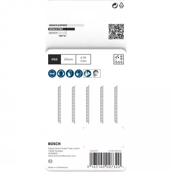 Bosch 2 608 631 030 pjūkleliai siaurapjūkliui T 227 D Special for Alu, 100 mm (5 vnt.)