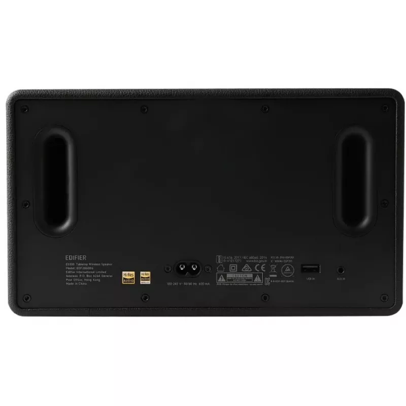 Vakarėlių garsiakalbis Edifier ES300 juodos spalvos – 2 krypčių, 60 W RMS, Bluetooth LDAC/SBC, USB-A, sukamas garsumo reguliatorius