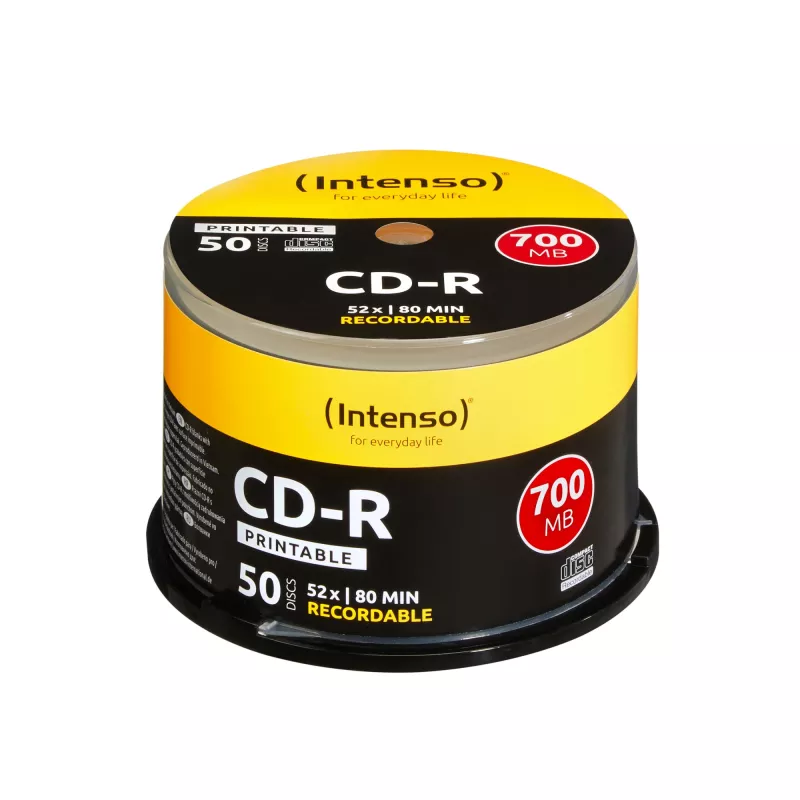 CD-R Intenso 1801125 700 MB 52x Printable 50 vnt. verpstė