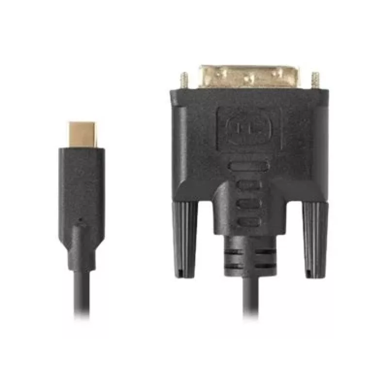 Video kabelio adapteris LANBERG CA-CMDV-10CU-0030-BK, USB Type-C į DVI-D, 3 m, juodas
