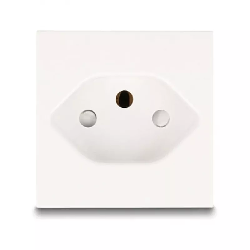 Įžemintas kištukinis lizdas DELOCK Easy 45 T13 Šveicarija 45×45 mm, 250 V / 10 A, baltas
