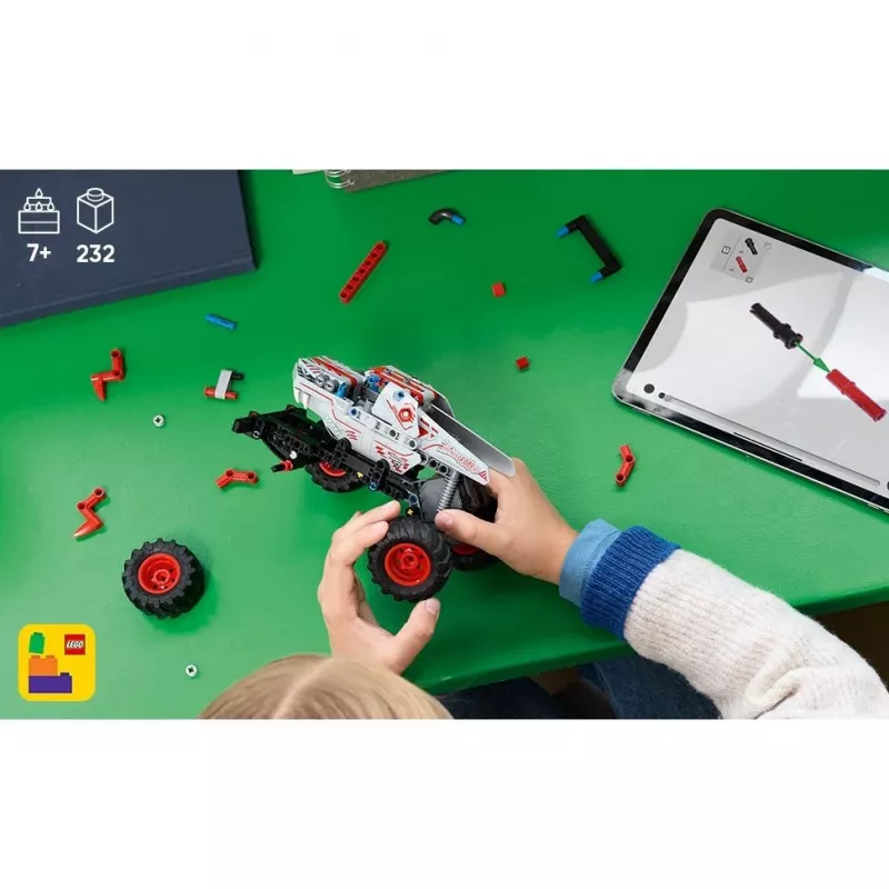 LEGO TECHNIC 42200 Monster Jam™ ThunderROARus™ su atgalinio paleidimo mechanizmu