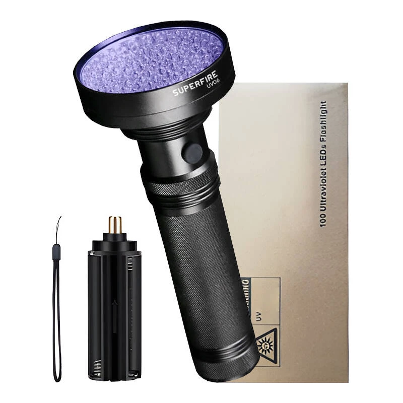 Žibintuvėlis Superfire UV06 ultravioletinė šviesa 395nm IP46 rankinis prožektorius