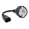 Maitinimo adapteris QOLTEC 53906 IEC 320 C14 į SCHUKO 16A 250V