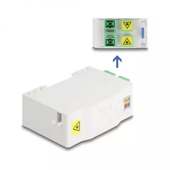 Optinio pluošto jungčių dėžutė DeLOCK 88097 SC Simplex balta