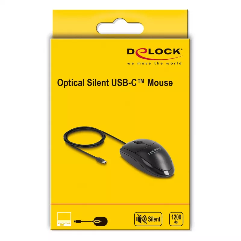 Pelė DeLOCK 12114 USB Type-C optinė ambidekstrinė