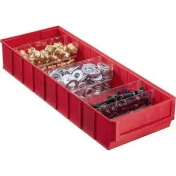 Dėžutė smulkioms detalėms allit 456571 – plastikinis organizatorius 185×500×81 mm, raudona
