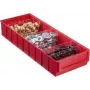 Dėžutė smulkioms detalėms allit 456571 – plastikinis organizatorius 185×500×81 mm, raudona