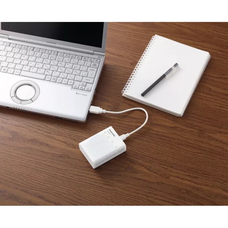 USB akumuliatorių įkroviklis PANASONIC Eneloop Smartplus BQ-CC87 + 4x AA 2000 mAh (K-KJ87MCD40USB)