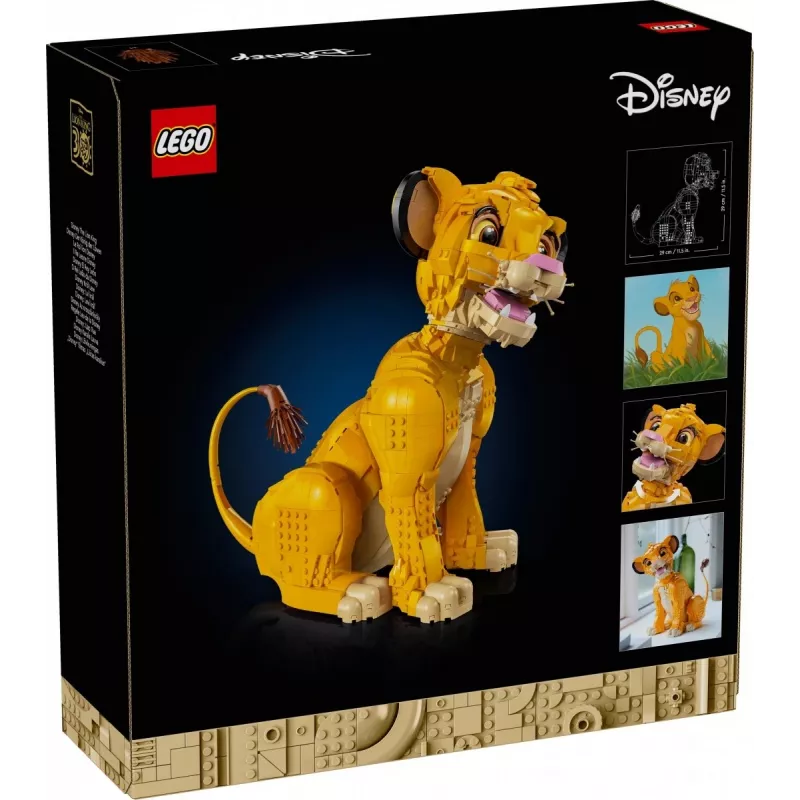LEGO Disney Jaunasis Simba Liūtas Karalius Kolekcinis Gyvūno Figūrėlės Konstruktorius Suaugusiems, Namų ar Biuro Dekoro Nostalgiška Dovana