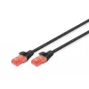 DIGITUS DK-1612-005/BL tinklo kabelis juodas 0,5 m Cat6 U/UTP