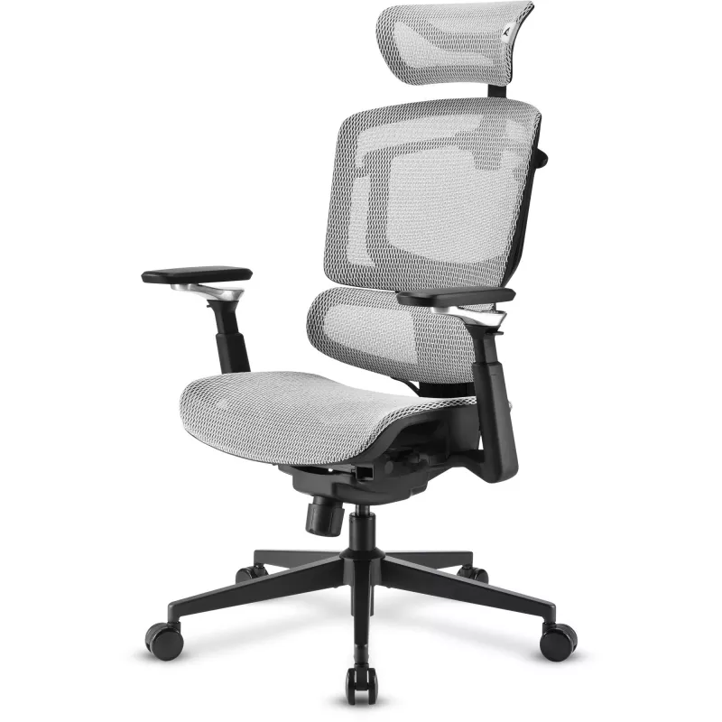 Biuro kėdė Sharkoon OfficePal C50M – paminkštinta sėdynė, tinklinis atlošas, juoda, atlošas 49×63 cm, sėdynės plotis 50 cm