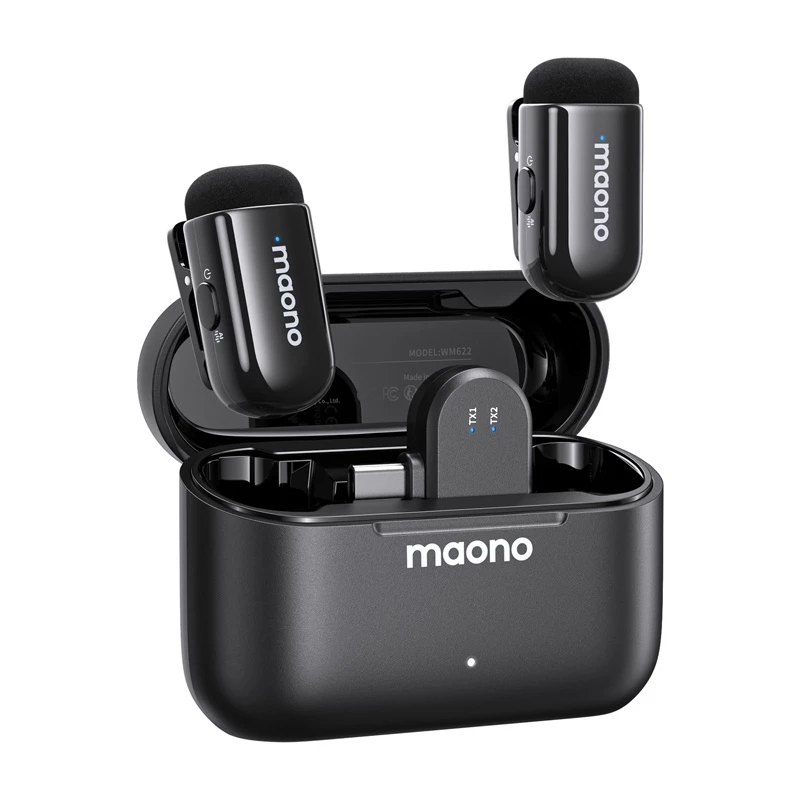 Belaidė mikrofono sistema Maono WM622 PC2 – aukštas jautrumas, mažas triukšmas, 48 kHz / 16 bitų garsas