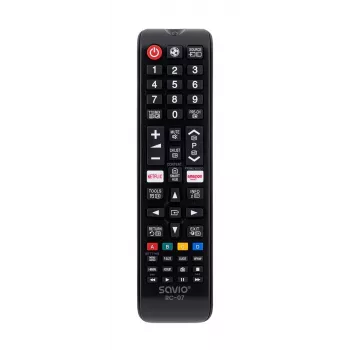 SAVIO nuotolinio valdymo pultas RC-07 Samsung televizoriams, IR belaidis, juodas, mygtukinis