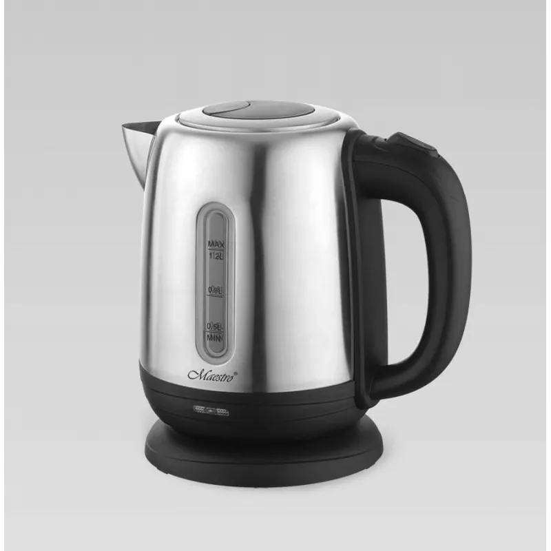 Elektrinis virdulys Maestro MR-027 1,2 L 1630 W nerūdijantis plienas, nuosėdų filtras, vandens lygio indikatorius