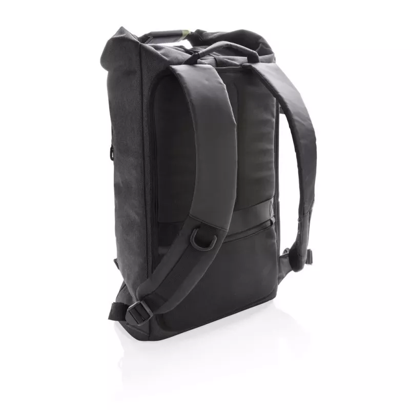 Kuprinė XDDESIGN Urban Lite Black — 21 L (išplečiama iki 27 L), 15,6 col. nešiojamojo kompiuterio skyrius, vandeniui atspari, su lagamino diržu