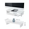 Monitorio stovas LEITZ Freestanding 64340001 – stalvynas 61 cm (24 colių) ekranams, 20 kg talpa, aukštis reguliuojamas, baltas
