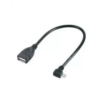 USB laidas Renkforce Micro-USB B tipo kampuotas — USB 2.0 OTG, 5V 0.5A