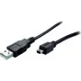 USB laidas ShiverPeaks BS77163 3 m USB 2.0 A – Mini-B juodas