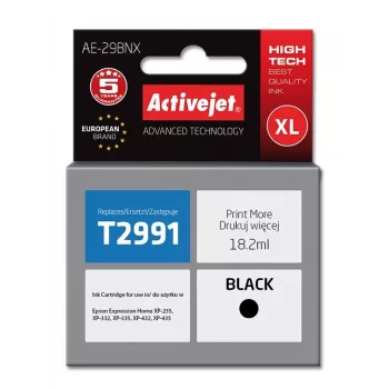 Activejet AE-29BNX kasetė (pakaitalas Epson 29XL T2991; Supreme; 18 ml; juoda)