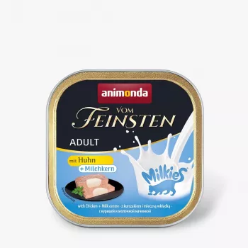 Animonda Vom Feinsten Adult Milkies šlapias maistas katėms, vištiena su pieniniu įdaru, 100 g