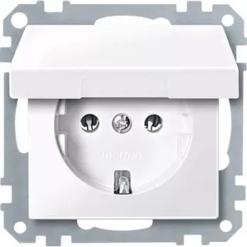 Kintamosios srovės kištukinis lizdas merten MEG2311-0319 CEE 7/3 baltas, termoplastikas, 250 V 16 A