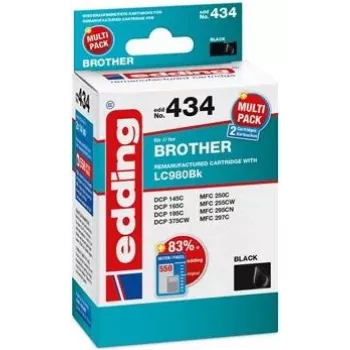 Rašalinė kasetė Edding EDD-434 2 vnt. Suderinama Juoda 14 ml