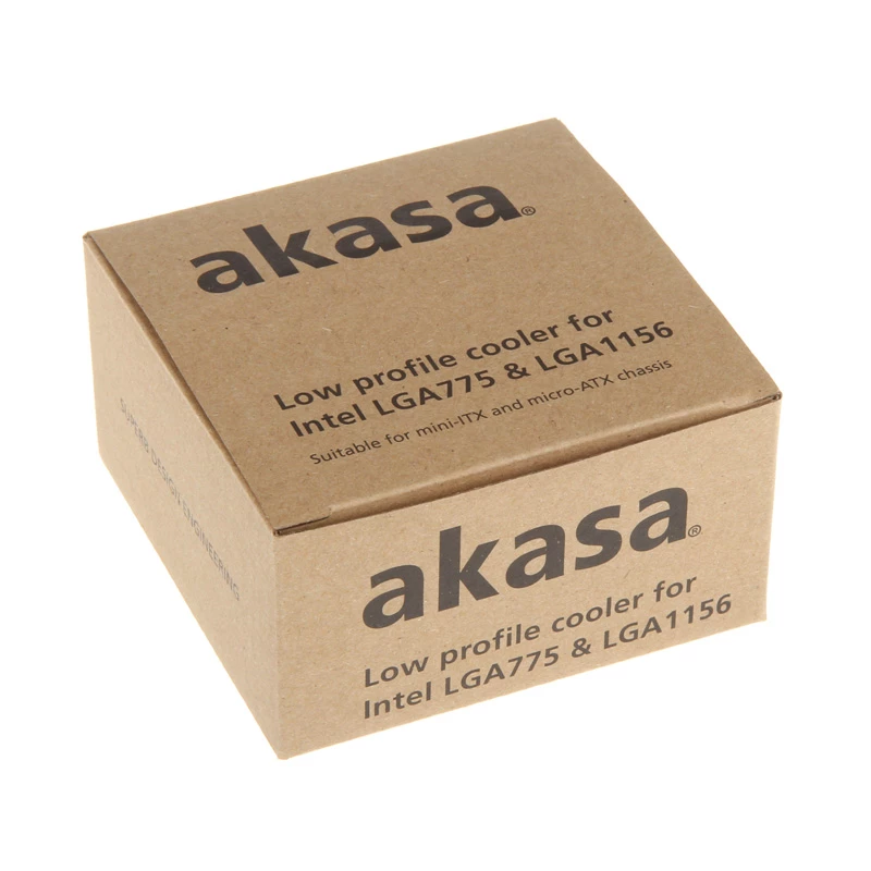 Akasa AK-CC7122BP01 žemo profilio procesoriaus aušintuvas iš aliuminio, LGA775/LGA1156/LGA1155, 75 mm
