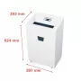 Smulkintuvas HSM Pure 420 — smulkinimas į daleles P-4, 24 cm darbinis plotis, 15 lapų talpa, 35 l krepšelis, baltas