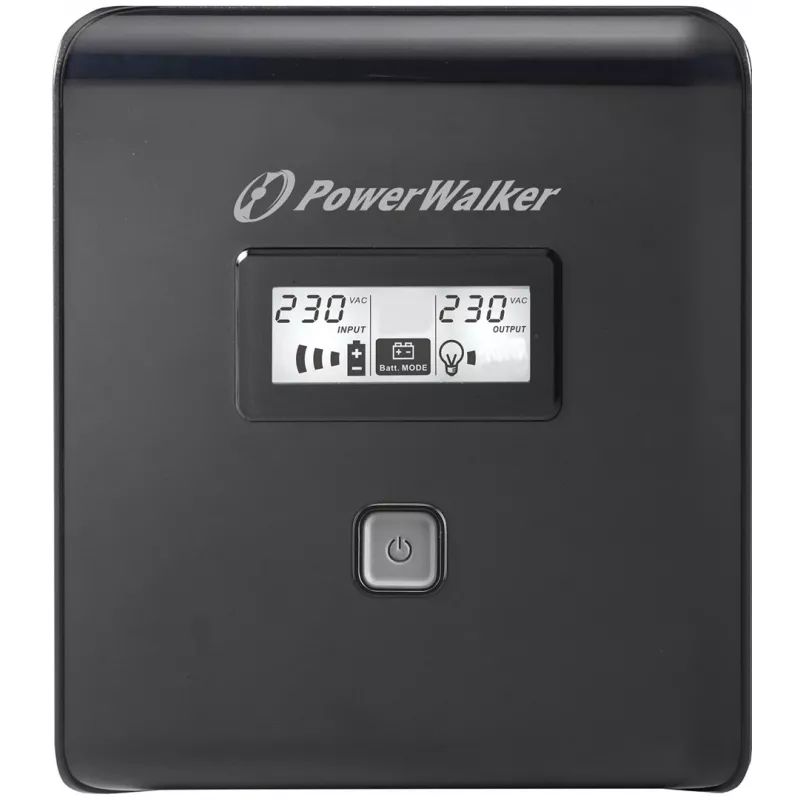 PowerWalker VI 1000 LCD UPS šaltinis Line-Interactive, 1000 VA / 600 W, 4 išvestys (2x Schuko, 2x IEC C13), USB