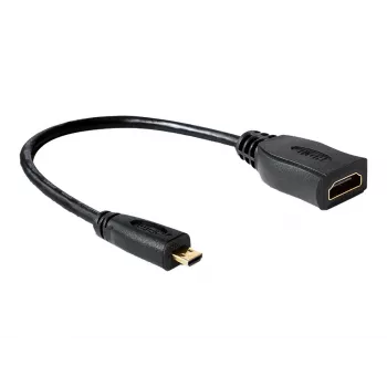 HDMI kabelis DeLOCK 65391 0,23 m, A tipo (standartinis) į D tipo (Micro-HDMI), juodas