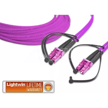 Lightwin šviesolaidinis kabelis, daugiamodis LC-LC 10m OM4 (LDP-50 LC-LC 10.0 OM4)