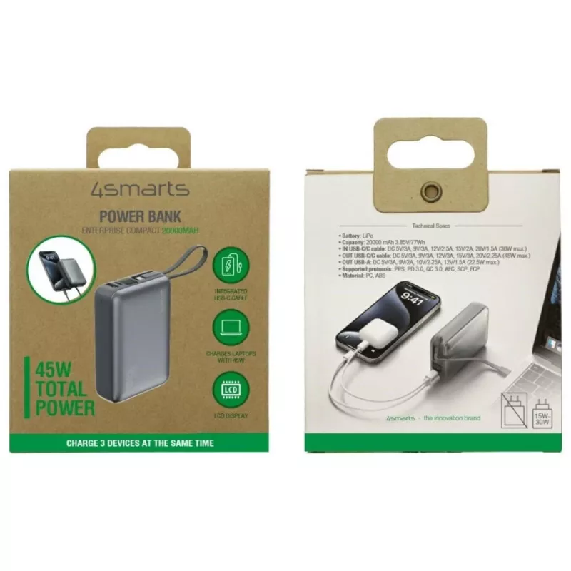 Nešiojamas power bank 4smarts 541409 20000 mAh