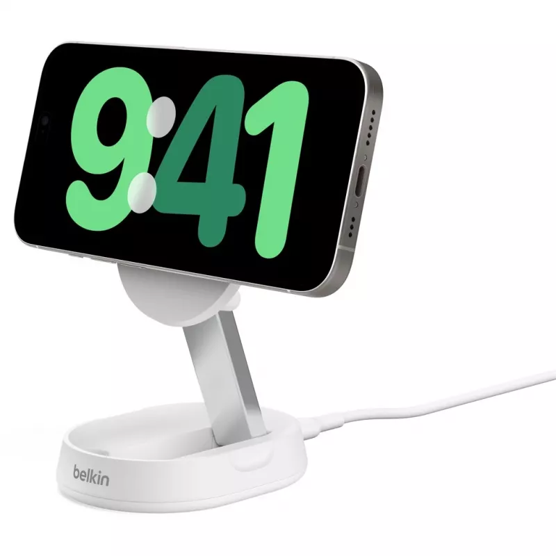 Belkin BoostCharge Pro belaidinis greitasis įkroviklis išmaniesiems telefonams, baltas, AC
