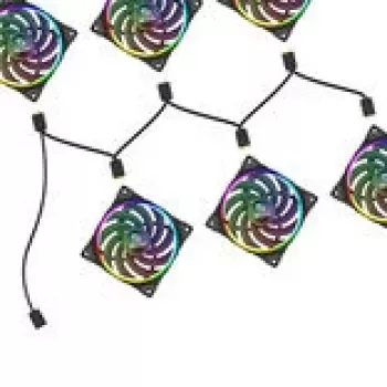 RGB skirstytuvas Akasa AK-CBLD13-85BK 1 į 6 adresuojamų LED juostų skirstytuvas