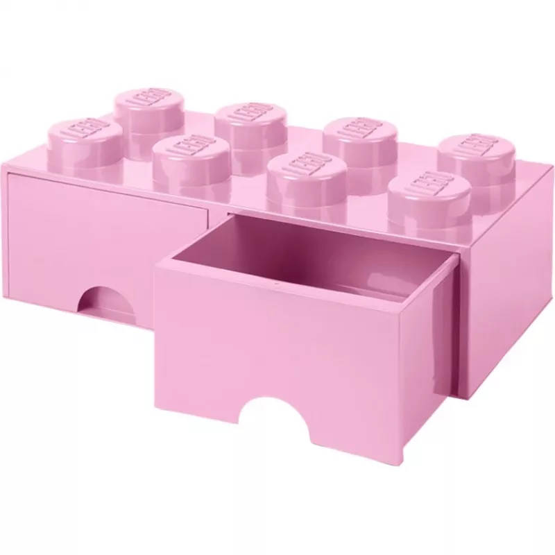 LEGO Brick Drawer 8 rožinė, dėžutė daiktams susidėti rožinė