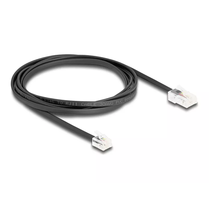 Telefono laidas DeLOCK 88036 RJ45 į RJ11 2m juodas