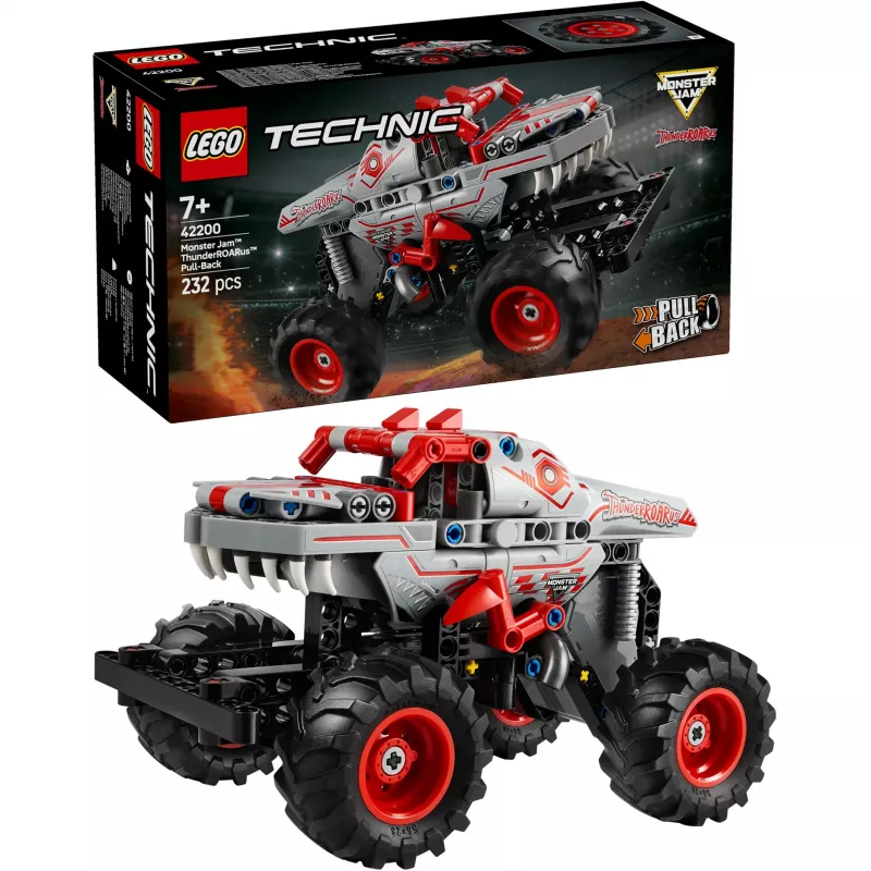 LEGO TECHNIC 42200 Monster Jam™ ThunderROARus™ su atgalinio paleidimo mechanizmu