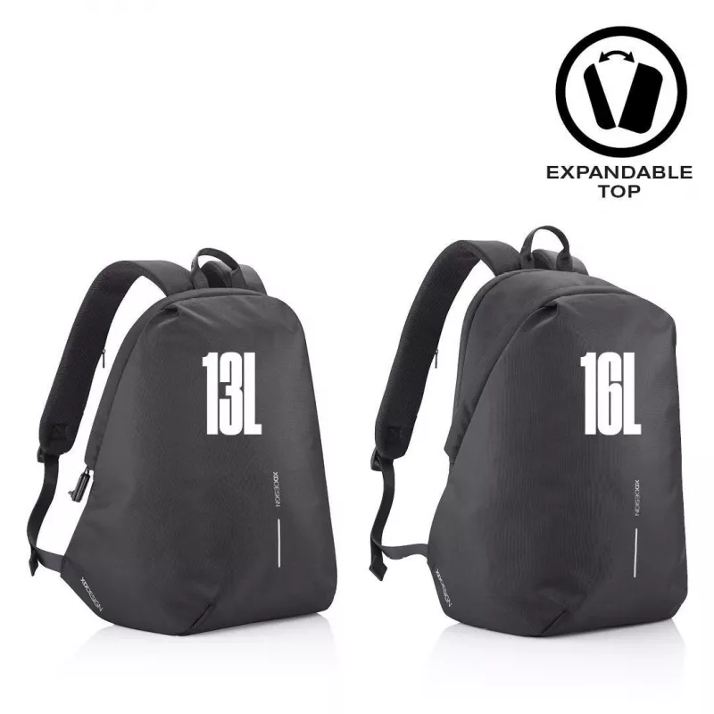 Casual kuprinė XDDESIGN Bobby Soft su 15,6 col. nešiojamojo kompiuterio skyriumi, 16 L, PET, juoda
