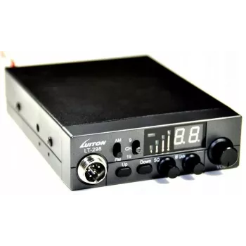Luiton LT-298 ASQ AM/FM CB radijo imtuvas su automobiliniu kištuku, juodas