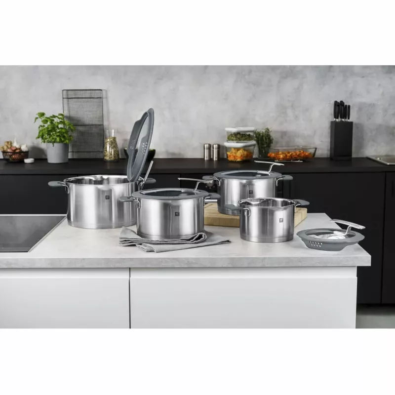 Puodų rinkinys ZWILLING SIMPLIFY 66870-004-0 Nerūdijantis plienas 4 vnt. Sidabrinis Juodas